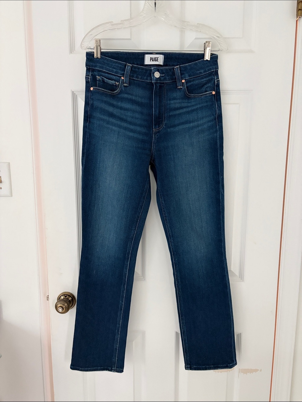 PAIGE Indigo "Cindy" Straight-Leg Jeans